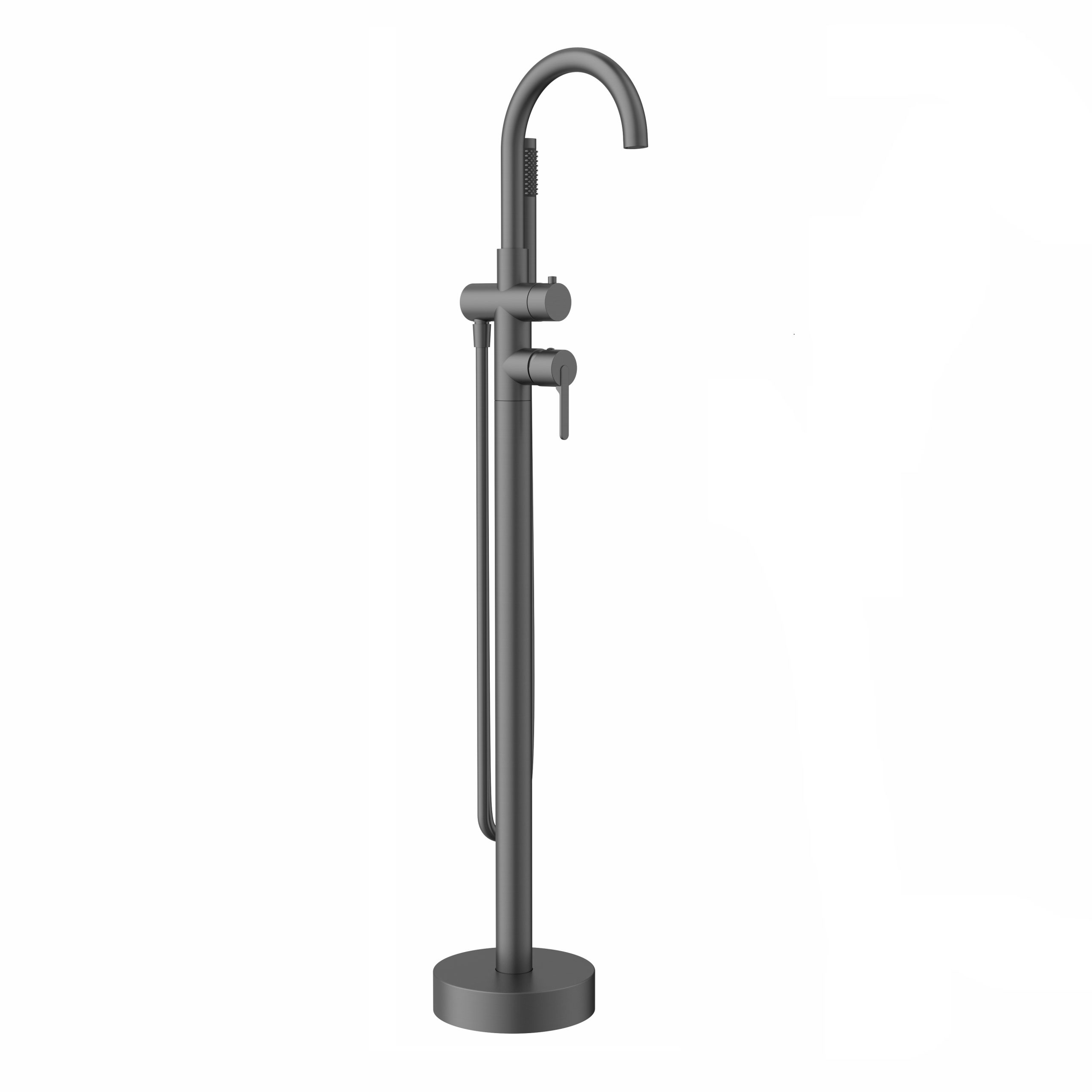 Robinet freestanding pentru cadă Vito, gri metalizat periat Robinet freestanding pentru cadă Vito, gri metalizat periat